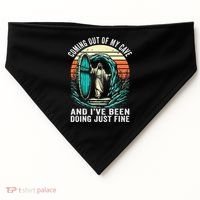 Jesus Coming Out Of My Cave And Ive Been Doing Just Fine USA-Made Doggie Bandana thumb 0