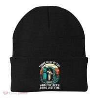Jesus Coming Out Of My Cave And Ive Been Doing Just Fine Beanie thumb 0