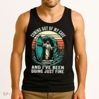 Jesus Coming Out Of My Cave And Ive Been Doing Just Fine Tank Top thumb 3