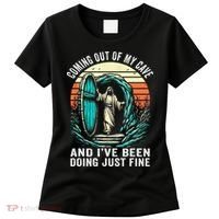 Jesus Coming Out Of My Cave And Ive Been Doing Just Fine Women's T-Shirt thumb 0