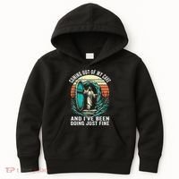 Jesus Coming Out Of My Cave And Ive Been Doing Just Fine Kids Hoodie thumb 0