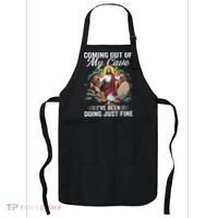 Jesus Coming Out Of My Cave And Ive Been Doing Just Fine Apron thumb 0