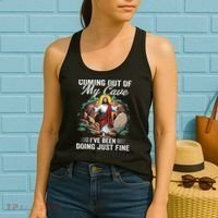 Jesus Coming Out Of My Cave And Ive Been Doing Just Fine Women's Tank Top thumb 2