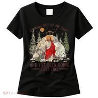 Jesus Coming Out Of My Cave And Ive Been Doing Just Fine Women's T-Shirt thumb 0