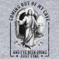 Jesus Coming Out Of My Cave And I've Been Doing Just Fine Women's Sweatshirt thumb 2