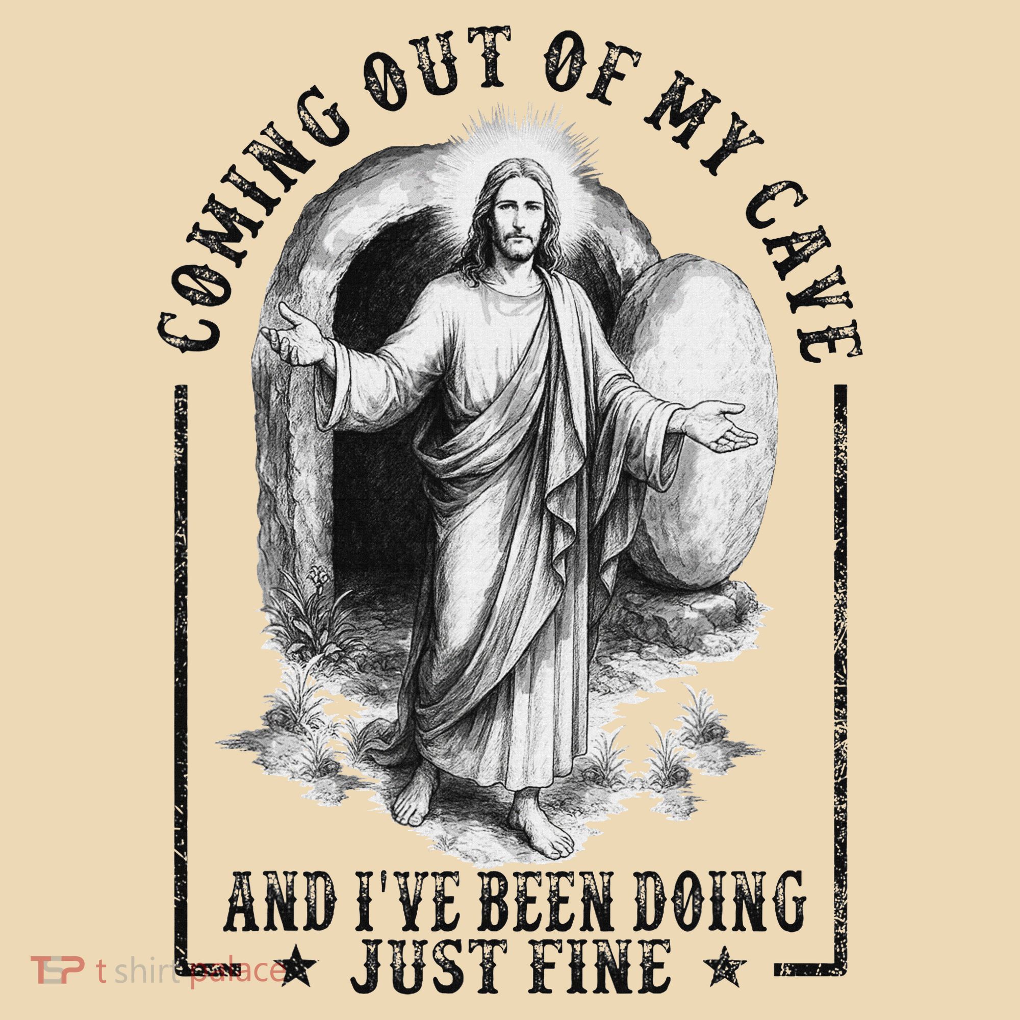 Jesus Coming Out Of My Cave And I've Been Doing Just Fine Tote Bag