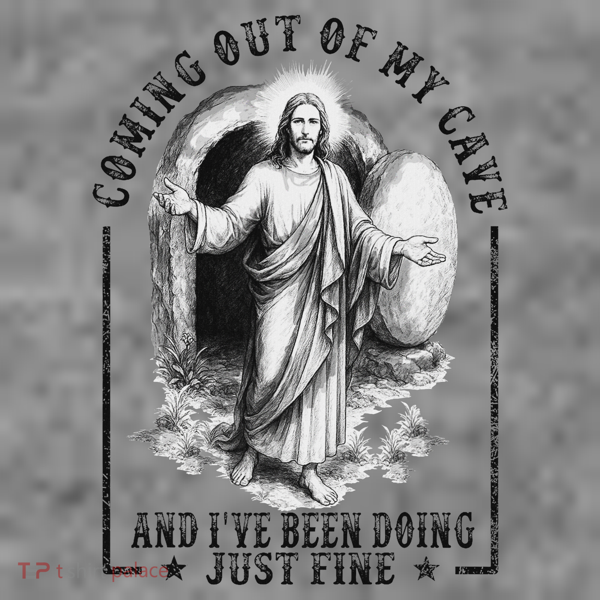 Jesus Coming Out Of My Cave And I've Been Doing Just Fine Toddler Hoodie
