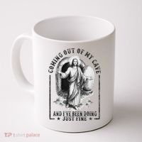 Jesus Coming Out Of My Cave And I've Been Doing Just Fine Coffee Mug thumb 0