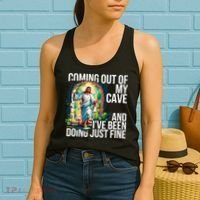Jesus Coming Out Of My Cave And Ive Been Doing Just Fine Women's Tank Top thumb 2