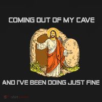 Jesus Coming Out Of My Cave And I've Been Doing Just Fine Women's Hoodie thumb 2