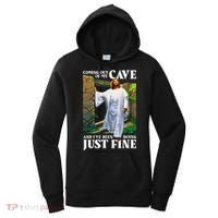 Jesus Coming Out Of My Cave And I've Been Doing Just Fine Women's Hoodie thumb 0