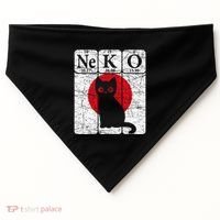 Japanese Cat Periodic Table Elements Kawaii Neko Japanese USA-Made Doggie Bandana thumb 0