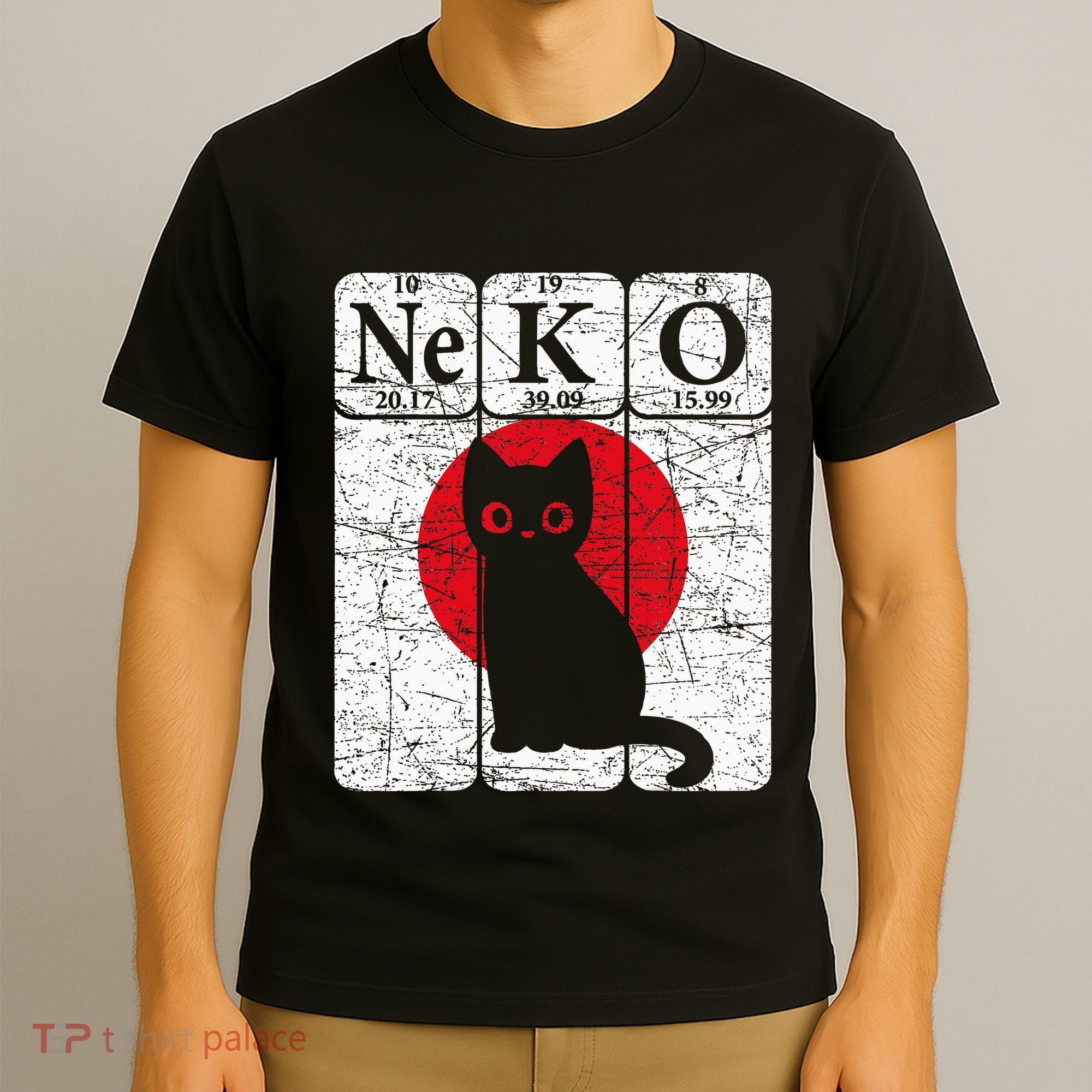 Japanese Cat Periodic Table Elements Kawaii Neko Japanese T-Shirt