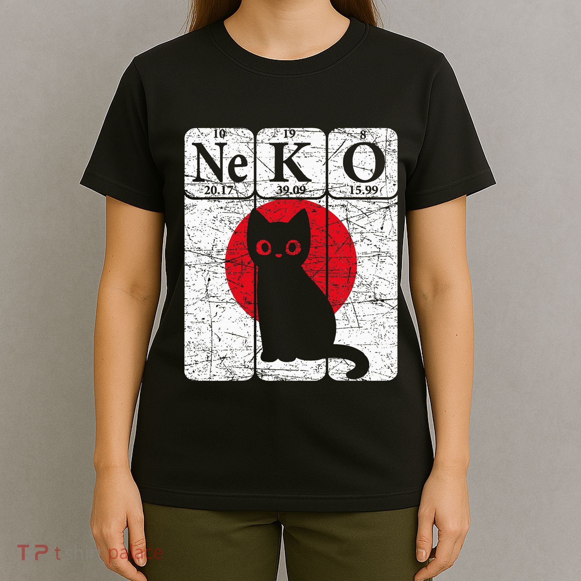 Japanese Cat Periodic Table Elements Kawaii Neko Japanese T-Shirt