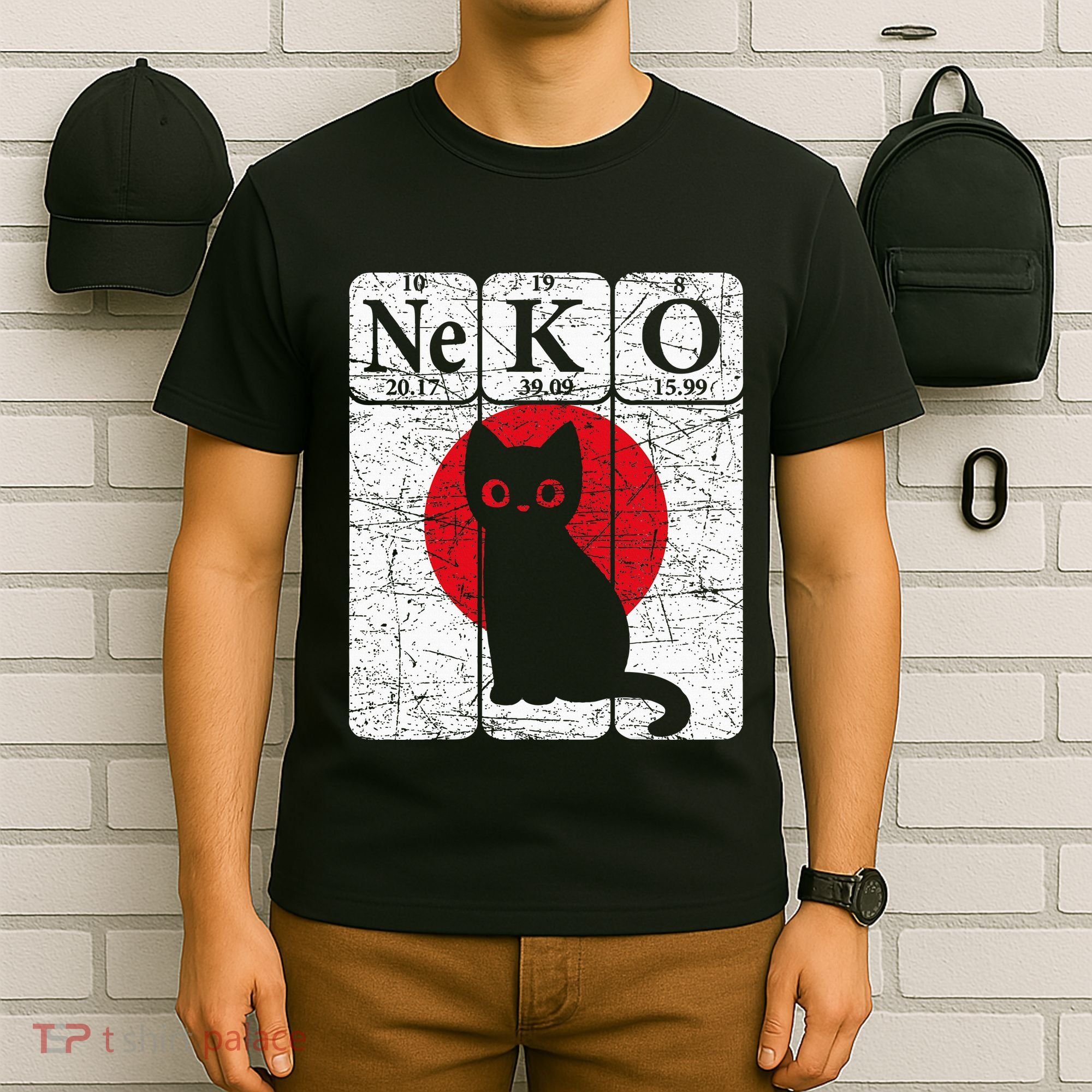Japanese Cat Periodic Table Elements Kawaii Neko Japanese T-Shirt
