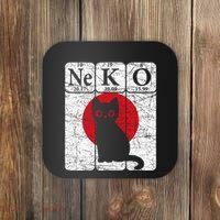 Japanese Cat Periodic Table Elements Kawaii Neko Japanese Coaster thumb 0