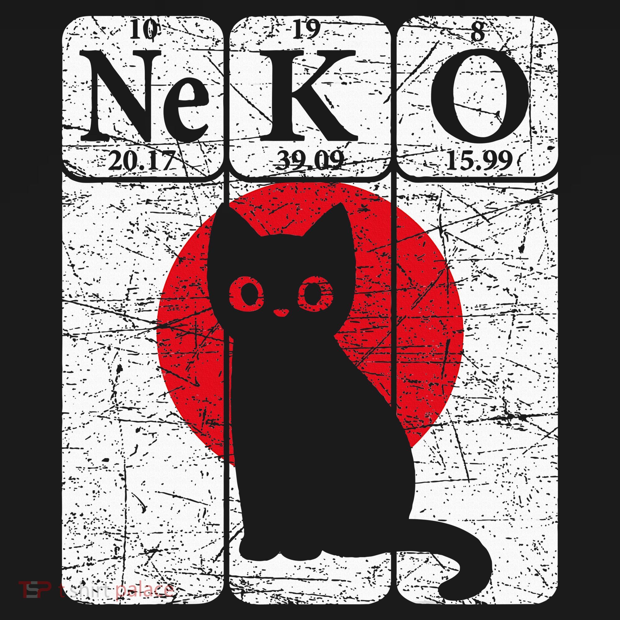 Japanese Cat Periodic Table Elements Kawaii Neko Japanese Women's Hoodie