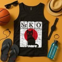 Japanese Cat Periodic Table Elements Kawaii Neko Japanese Tank Top thumb 4