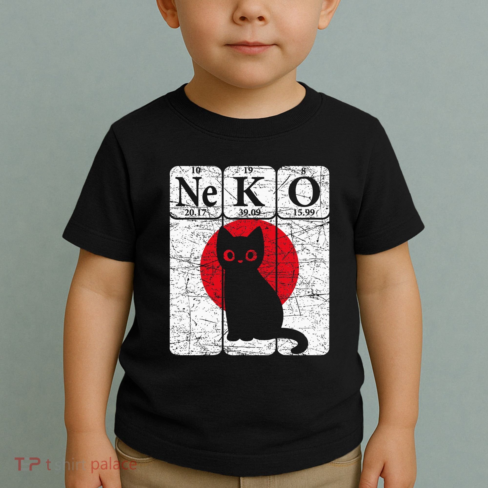 Japanese Cat Periodic Table Elements Kawaii Neko Japanese Toddler T-Shirt