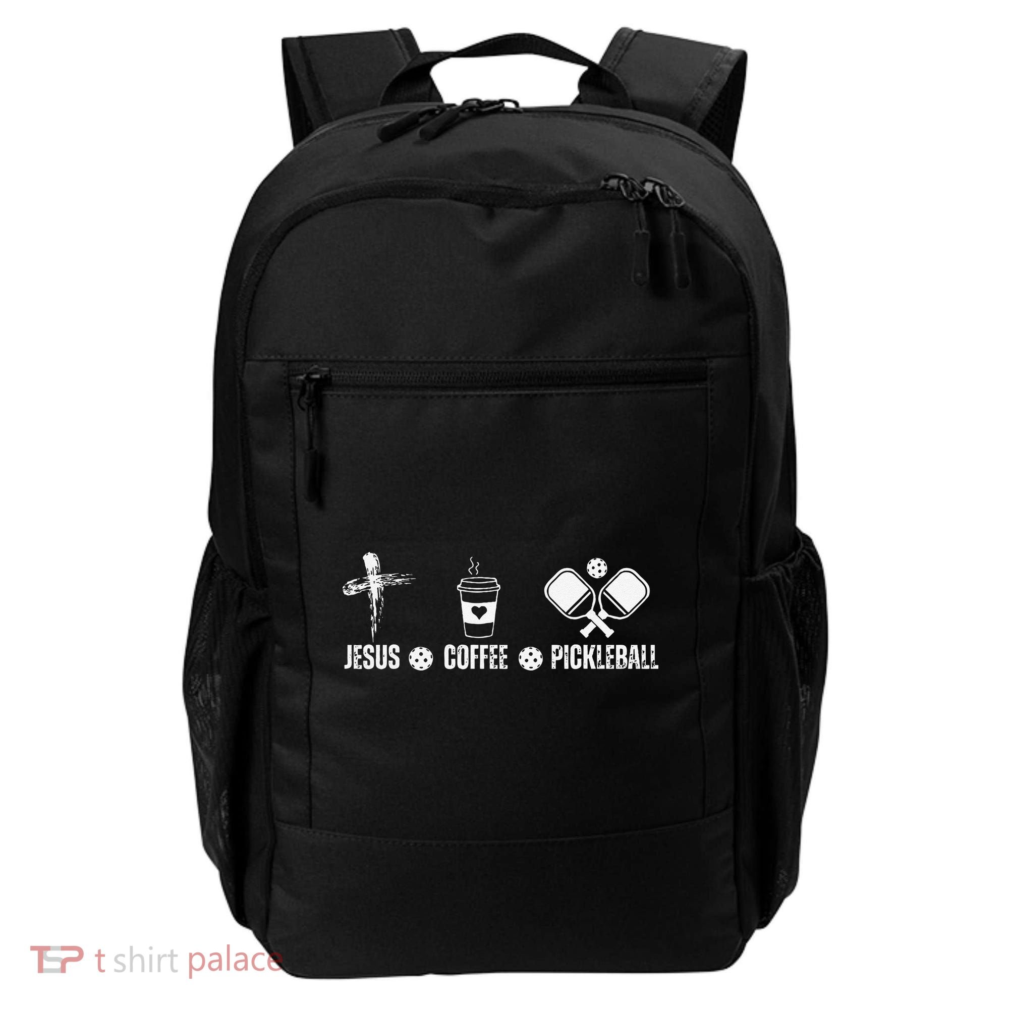 Jesus Coffee Pickleball Funny Christian Pickleball Lovers Backpack