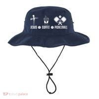 Jesus Coffee Pickleball Funny Christian Pickleball Lovers Bucket Hat thumb 0