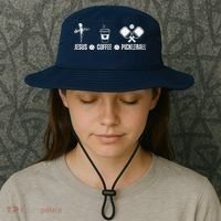 Jesus Coffee Pickleball Funny Christian Pickleball Lovers Bucket Hat thumb 3