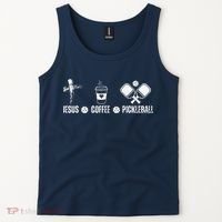 Jesus Coffee Pickleball Funny Christian Pickleball Lovers Tank Top thumb 2