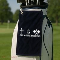 Jesus Coffee Pickleball Funny Christian Pickleball Lovers Golf Towel thumb 2