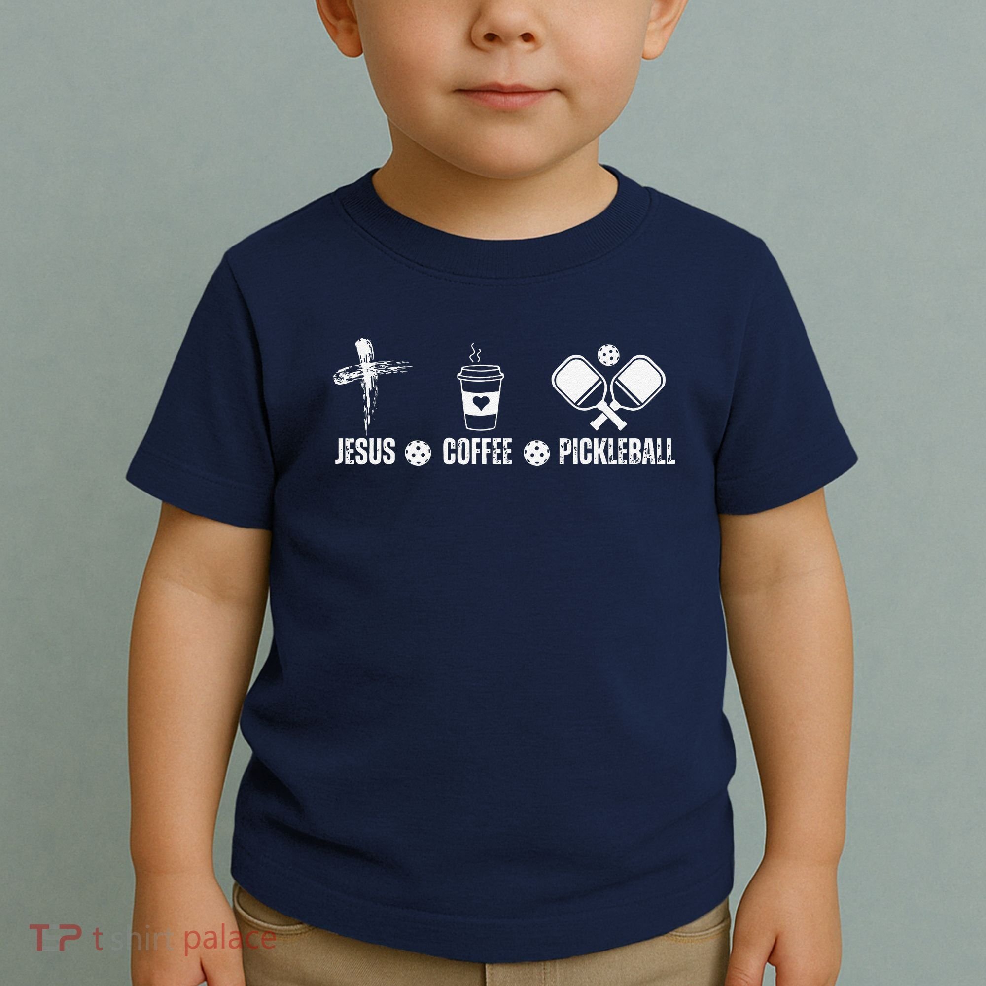 Jesus Coffee Pickleball Funny Christian Pickleball Lovers Toddler T-Shirt