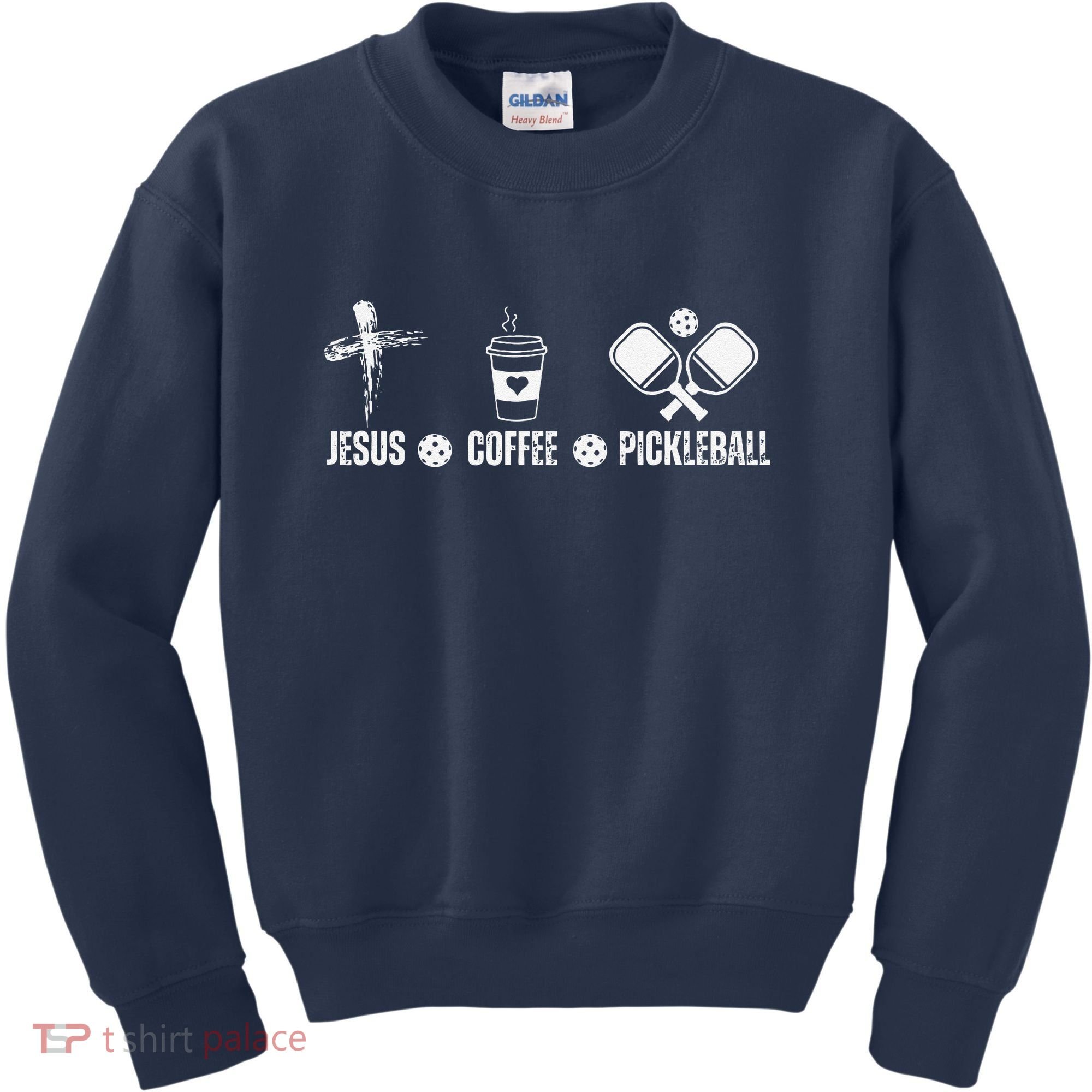 Jesus Coffee Pickleball Funny Christian Pickleball Lovers Kids Sweatshirt