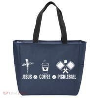 Jesus Coffee Pickleball Funny Christian Pickleball Lovers Tote Bag thumb 0