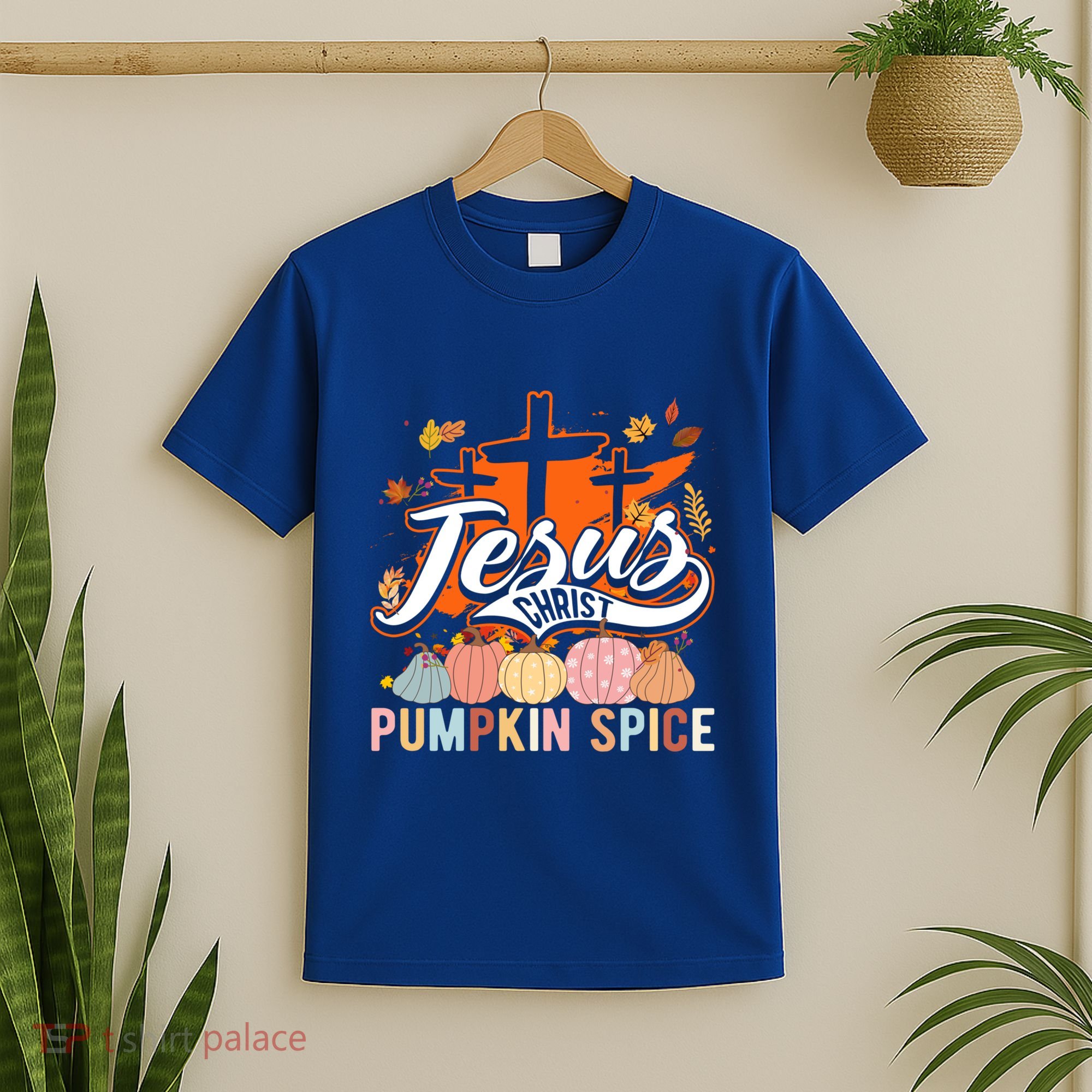 Jesus Christ Pumpkin Spice Thanksgiving Fall Christian Funny Gift T-Shirt