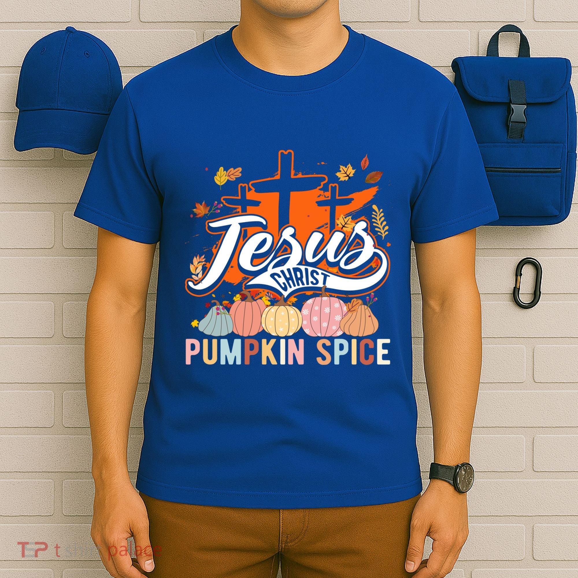 Jesus Christ Pumpkin Spice Thanksgiving Fall Christian Funny Gift T-Shirt