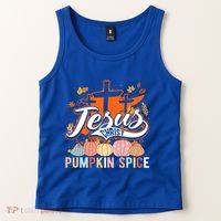 Jesus Christ Pumpkin Spice Thanksgiving Fall Christian Funny Gift Tank Top thumb 2