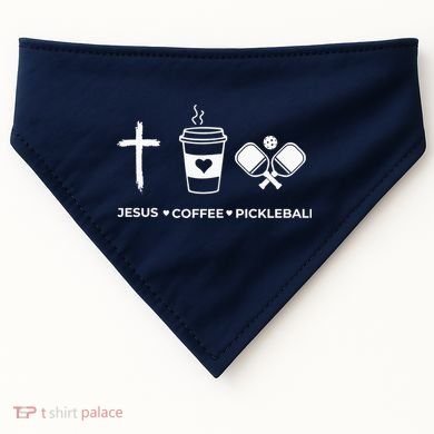 Jesus Coffee Pickleball USA-Made Doggie Bandana
