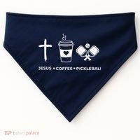Jesus Coffee Pickleball USA-Made Doggie Bandana thumb 0