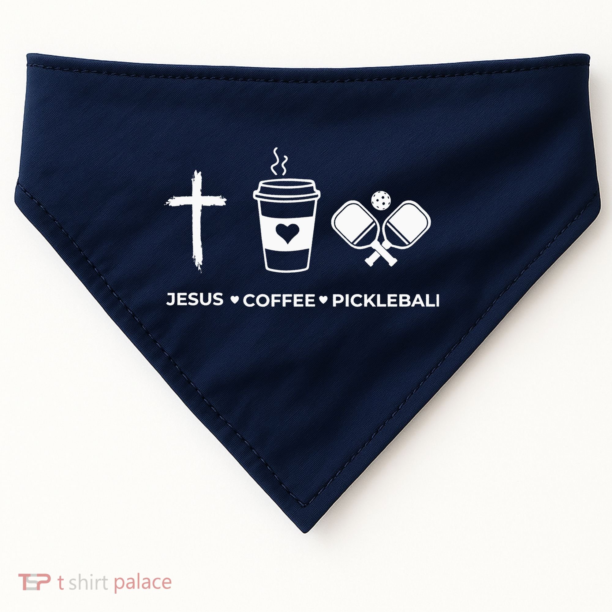 Jesus Coffee Pickleball USA-Made Doggie Bandana