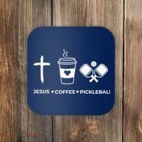 Jesus Coffee Pickleball Coaster thumb 0