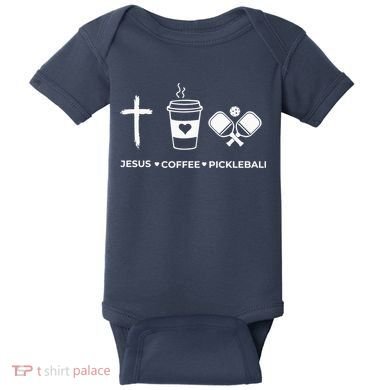 Jesus Coffee Pickleball Baby Bodysuit