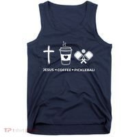Jesus Coffee Pickleball Tank Top thumb 0