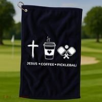 Jesus Coffee Pickleball Golf Towel thumb 1