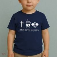 Jesus Coffee Pickleball Toddler T-Shirt thumb 2