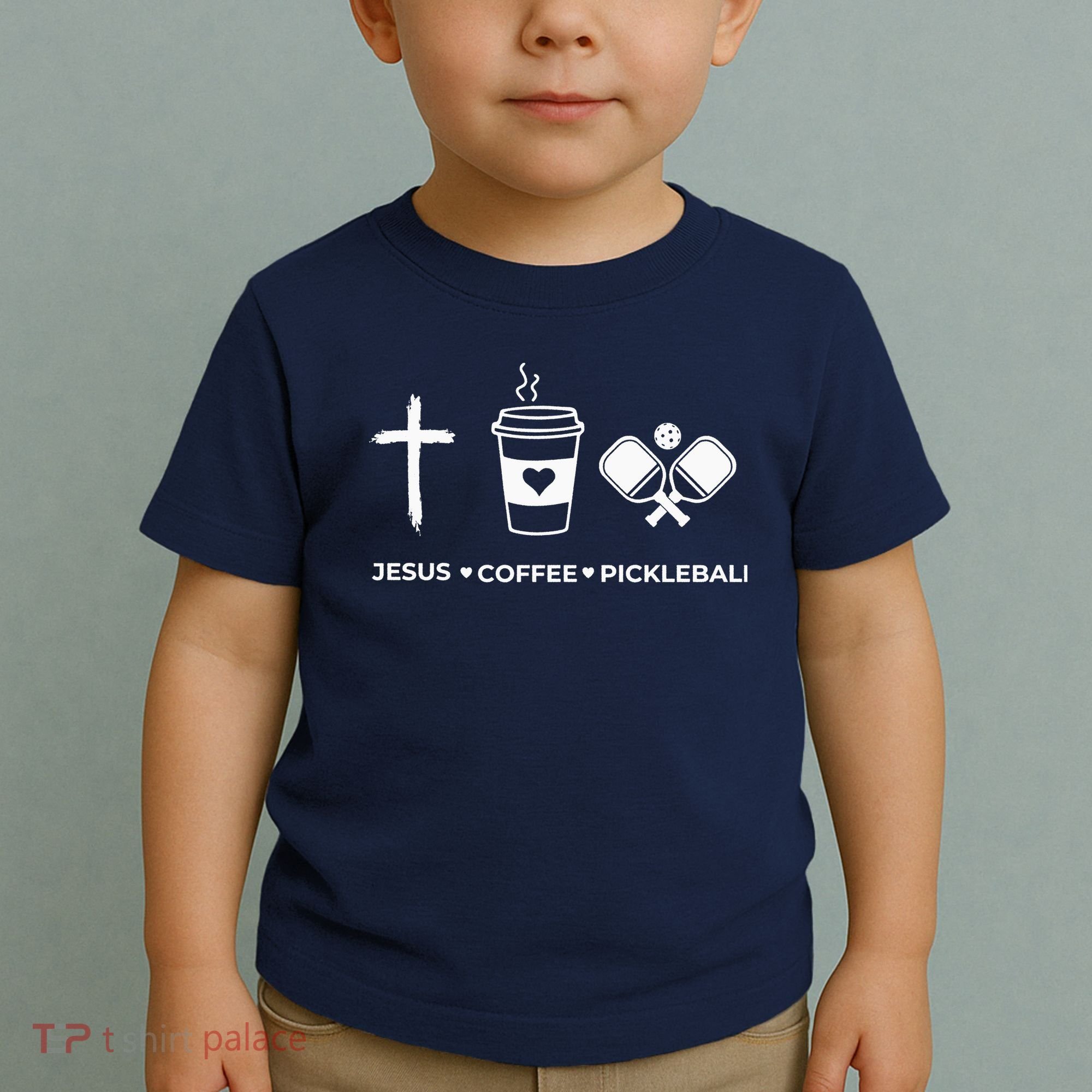 Jesus Coffee Pickleball Toddler T-Shirt