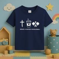 Jesus Coffee Pickleball Toddler T-Shirt thumb 3