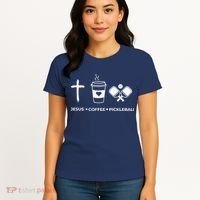 Jesus Coffee Pickleball Women's T-Shirt thumb 4