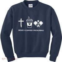 Jesus Coffee Pickleball Kids Sweatshirt thumb 0