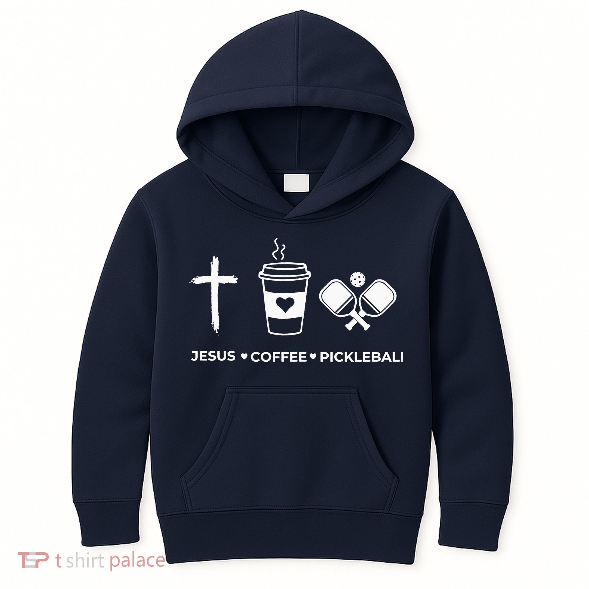 Jesus Coffee Pickleball Kids Hoodie