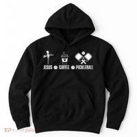 Jesus Coffee Pickleball Funny Christian Pickleball Lovers Hoodie thumb 0