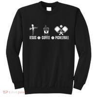 Jesus Coffee Pickleball Funny Christian Pickleball Lovers Sweatshirt thumb 0