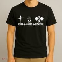Jesus Coffee Pickleball Funny Christian Pickleball Lovers T-Shirt thumb 3